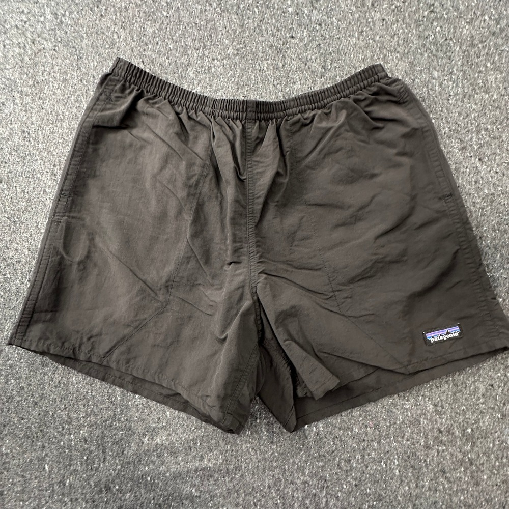 Patagonia Baggies Shorts Mens Large Black Inseam Nylon Outdoor Casual Hiking